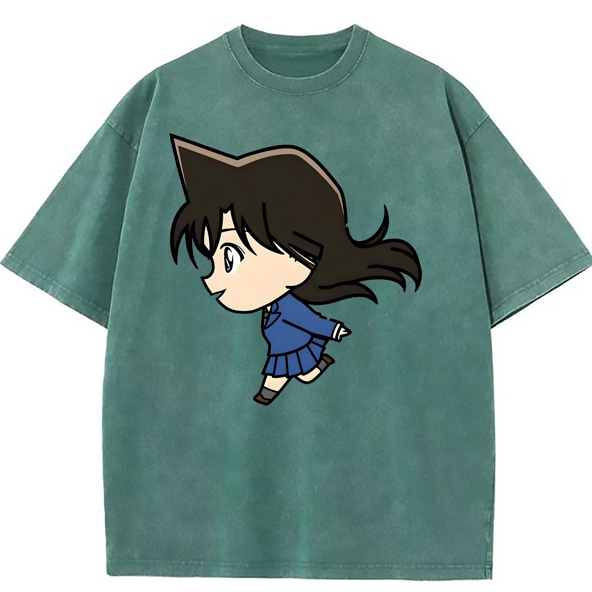 （画像用） 名探偵コナン 毛利 蘭 もうり らん、モーリ ラン Detective Conan Rachel Moore 綿100% ヴィンテージ風 半袖Tシャツ（フロントプリント）
